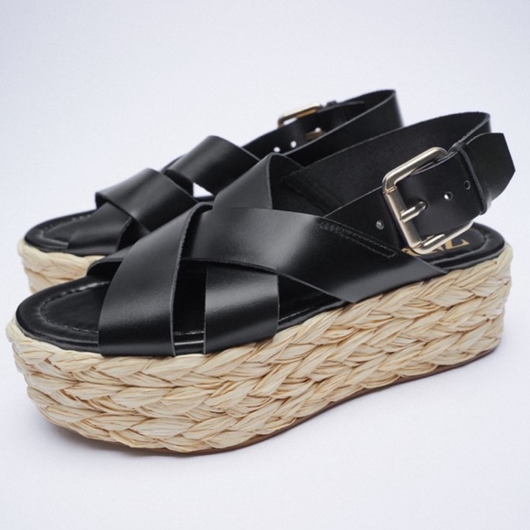 Zara Shoes - Zara| NWT Braided Platform Wedges